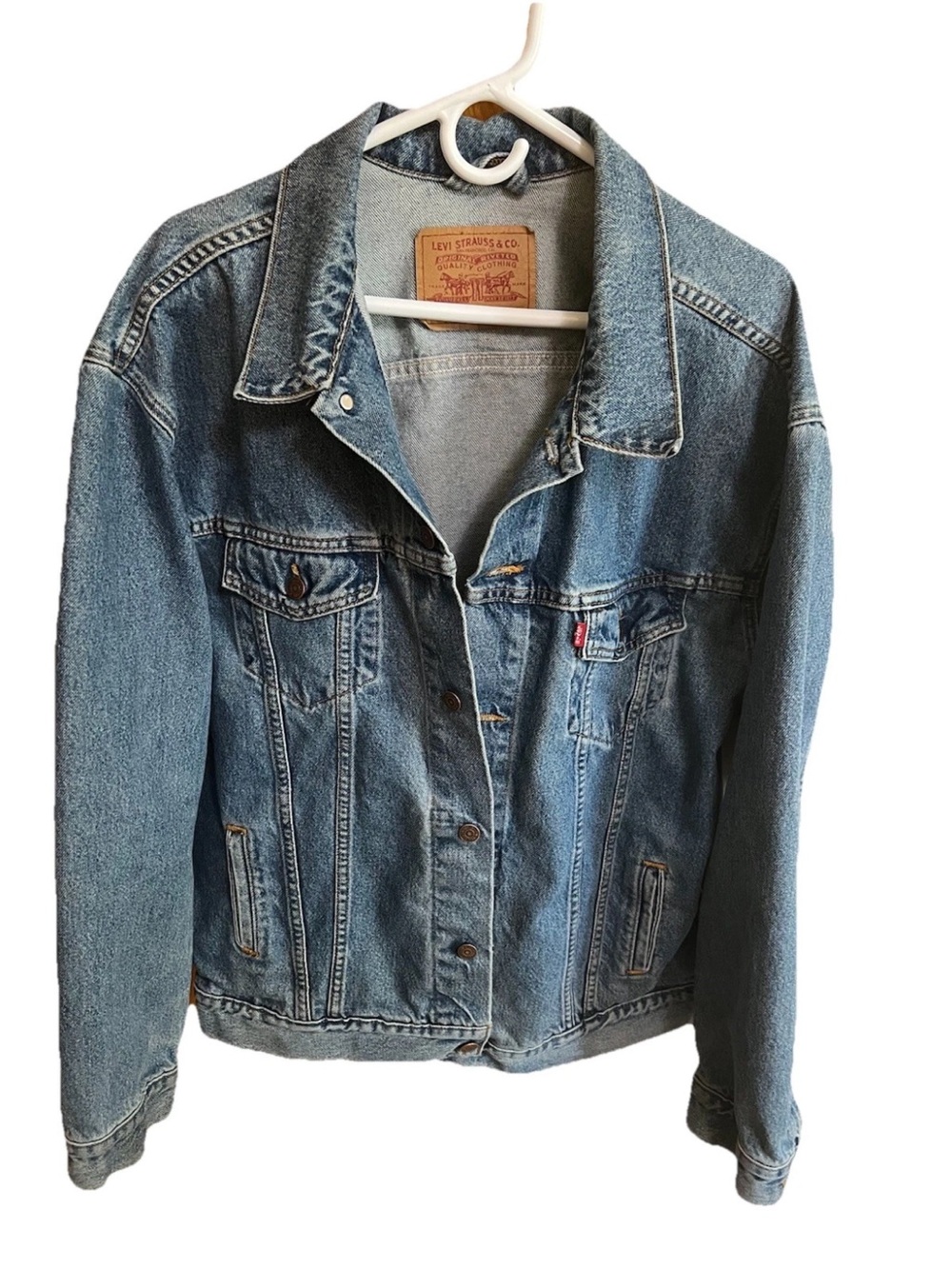 Vtg Levis 70508 7112 Denim Trucker Jacket Mens XXL Blue Jean Type 3 OverSized 90